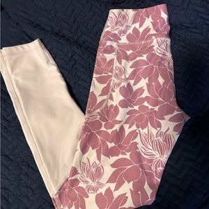 Senita Athletics Pink Floral Leggings